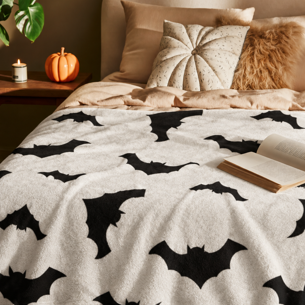 Chauves-Souris Noires & Nuit —  Blanche Plaid Halloween