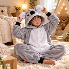 Flannel Cartoon Animal Onesie Pajamas